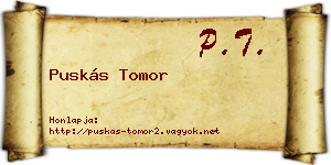 Puskás Tomor névjegykártya